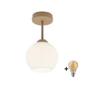 BRILAGI - LED plafonski luster RETRO GLASS 1xE27/60W/230V precnik 15 cm bež/beli