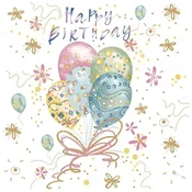 Baloni iz prtičkov Happy Birthday ROJSTNODNEVNI 33x33 20 kosov