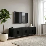 vidaXL TV omarica 146 x 33 x 50 cm Črni hrast Inženirski les