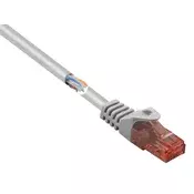 Renkforce Renkforce RF-5047426 RJ45 omrežni kabel\, Patch kabel CAT 6 U/UTP 0.15 m siva z zaščitnim zapornim zatičem\, brez halogena 1 kos, (20638175)