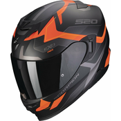 Integralna motociklisticka kaciga Scorpion EXO-520 EVO Air Elan crno-narancasta mat