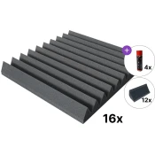 Mega Acoustic PA-PMK7 50x50 Room SET Dark Grey Absorpcijska pena