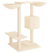Vidaxl Mačje drevo s praskalniki krem 82 cm