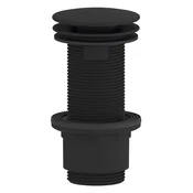 SAPHO Nezaporna umivalniška iztočna garnitura 5/4“, ABS črna mat, velika zaponka, 10-80mm
