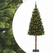 Vidaxl Umjetno božično drevo z okrasnimi kroglami 150 cm 150 LED