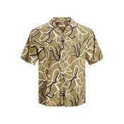JACK & JONES Srajca JPRBLADrew ecru / oliva / črna