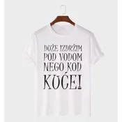 MAFIMI Majice Duže izdržim pod vodom nego kod kuce, Bela