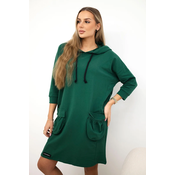 Dark green dress with a hood