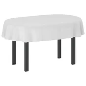 vidaXL Klobučevina za mizo 5 kos Ovalna Bela 130 x 180 cm Poliester