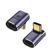 INF Adapter TYPE-C ženski na TYPE-C moški, zgornji in spodnji ovinek, 2 kosa, (5000291461)