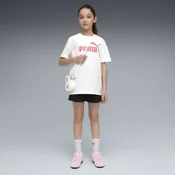 PUMA Essentials No. 1 Logo Tee and Shorts Set Youth, Clothing, White/Wild Pink, 9-10Y