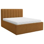 Boxxx OBLAZINJENA POSTELJA 140 cm x 200 cm , tekstil opečnato rjava