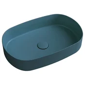 ISVEA INFINITY OVAL keramično umivalnik, 55x36cm, petrol zelena, brez odprtine