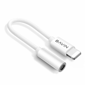 BAVIN Adapter AUX-19 lightning na 3.5mm/ bela