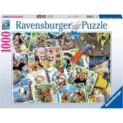 Ravensburger puzzle (slagalice) – 1000pcs Putnicki dnevnik životinja RA17322