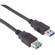 PremiumCord USB 3.0 Super-speed 5Gbps A-A podaljšek, MF, 9-pinski, 0,5 m