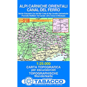 Tabacco topographische Wanderkarte Alpi Carniche