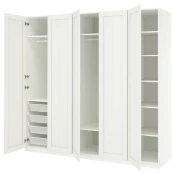PAX / GULLABERG Kombinacija garderobera, bela/bela, 250x60x236 cm
