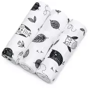 T-TOMI TETRA HIGH QUALITY plenice iz blaga Owls 70x70 cm 3 kos