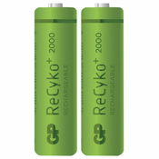 GP ReCyko+ NiMH x2 AA 2000 mAhGP ReCyko+ NiMH x2 AA 2000 mAh