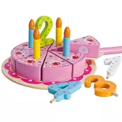Drvena rođendanska torta na pladnju Cake Eichhorn sa svjećicama i brojevima od 24 mjes