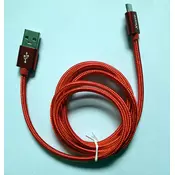 Xwave USB kabl /USB 2.0 (tip A -muški) -Micro USB (tip A -muški)/dužina 1,2m/2A/Aluminium/crveni upleteni ( USB Micro 1.2m 2A Al /red mesh