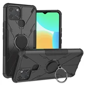 GS Ovitek za Infinix Smart 6, oklepni, odporen proti udarcem, stojalo, obroč, črn