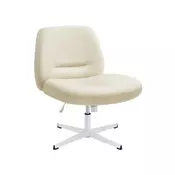 Songmics Pisarna stol 72x72x75-83 cm kremno bela