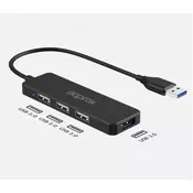 APPROX USB HUB - USB3.0 4-u-1 HUB (3 USB2.0 priključka, 1 USB3.0 priključak) crni APPC47