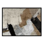 shumee SLIKOVNI PLAKAT V OKVIRJU 43x53 cm Barva Bež Akvareli Minimalizem Abstrakcija