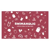 Swimaholic swimming world microfibre towel red