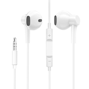AVIZAR Stereo žicne slušalke s 3,5 mm prikljuckom, komplet za prostorocno telefoniranje - bele, (20731540)