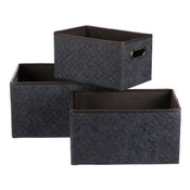 Autronic Košara za police Shelf basket - fabric with handles, blue, price for a set of 3 (DT3010 BLUE)
