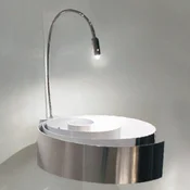 Knikerboker spiralna stenska svetilka 35cm - Dnevna soba/jedilnica - Dizajn - srebrna, bela - Kovina