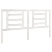 Vidaxl Posteljno vzglavje belo 166x4x100 cm trdna borovina