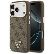 Ovitek Guess Hardcase 4G Triangle Logo MagSafe za iPhone 17 Pro Max/18 Pro Max - brown