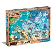 Clementoni Sestavljanka 1000 kosov Disneyjev zemljevid - Frozen