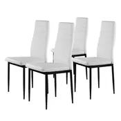 Trepezarijske stolice Tami, Set 4 kom, Eko koža, Bele