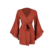 Trendyol Milla Ženski kimono Tbess21Km0002, Braon