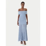 MICHAEL Michael Kors Pletena obleka MS683HGBFD Svetlo modra Slim Fit
