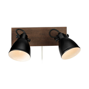 Markslöjd 108213 - Zidno reflektorsko svetlo NATIVE 2xE14/18W/230V crna/smeda