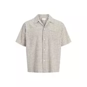 JACK & JONES Srajca  kaki / oliva / bela