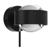 Top Light Puk Mini Wall+ LED leče prozorne, črna mat/krom - Dnevna soba/jedilnica - Dizajn - črna mat, krom, prozorna - Kovina