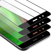 Cadorabo CADORABO Huawei P10 LITE - Zaščitna folija v transparentno s čarno - 3-pack Kaljeno steklo za zaščito zaslona s trdoto 9H in 3D dotikom, (20548251)