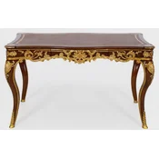 Casa Padrino luxury baroque desk with drawer brown/gold - Magnificent office table in baroque style - Baroque office furniture - Luxury furniture in the baroque style - Baroque furnishings