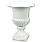 Casa Padrino baroque garden decorative flowerpot white H. 43 cm - Magnificent plant pot in baroque style - Baroque garden & terrace decoration accessories
