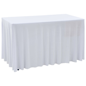 Rastezljive navlake za stol 2 kom duge 243 x 76 x 74 cm bijele