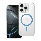 OEM Ovitek za iPhone 14 PRO Drop Glue Colorful Ring Mag Cover, združljiv z MagSafe, svetlo modre barve