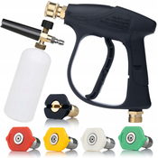 Rosfix KOMPLET PIŠTOLE ZA TLAČNI ČISTILEC 4350PSI 22 MM + ROSFIX KOMPLET 5 ŠOB (0°, 15°, 25°, 40°, 60°) + 1000 ML NAPRAVA ZA PENJENJE, (21746416)
