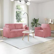 Vidaxl Kavč 2 pcs Roza Splošne dimenzije: 158 x 78 x 80 cm (Š x G x V)